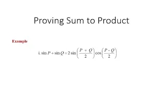 Proving Sum to Product in Factor Formulae