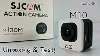 SJCAM M10 - 1080P HD 12MP Mini Action Camera - Unboxing & Test!