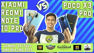 REDMI NOTE 10 PRO vs POCO X3 PRO: Gaming Test, Battery and Heating Test
