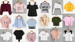 Most stylish casual crop t-shirt designs for girls | Beautiful and comfortable t-shirt collection