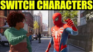 how to change characters in spider-man 2 (switch spiderman to miles Morales)