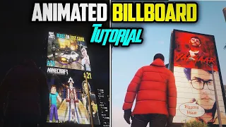 GTA 5 How To Install Animated Downtown Billboard | How To Add Your Own Image/Logo in Gta 5 | Hindi