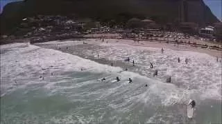 Drone rekording of surfing Muizenberg Cape Town South Afrika 2015