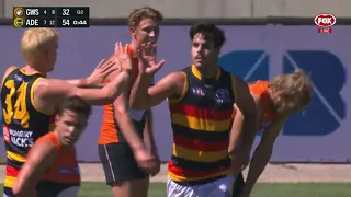 Darcy Fogarty kicks a goal with no boot! #afl #aflhighlights #footy #viral