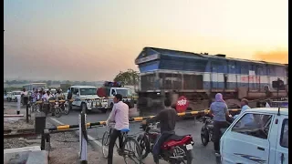 Diesel Trains at Level Crossing | Indian Railways