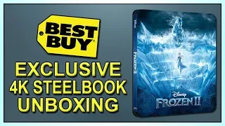 Frozen II Best Buy Exclusive 4K+2D Blu-ray SteelBook Unboxing