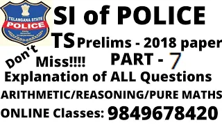 TS SI previous paper explanation/prelims 2018 explanation part-7