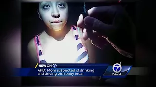 Video shows woman arrested for allegedly driving drunk with baby in car