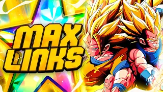 (Dokkan Battle) 100% RAINBOW MAX LINKS LR SSJ3 GOKU & SSJ2 VEGETA FULL SHOWCASE!