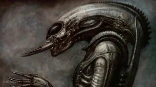 Concept art by H.R. Giger and Ron Cobb for Alien (1979) (Version 2)