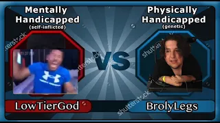 Low Tier God says BrolyLegs is 'Fake Disabled'