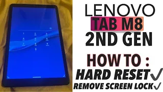 Lenovo Tab M8 (2ND GEN) TB-8505F - How To Hard Reset (Factory Reset) | Forgot Screen Lock Password