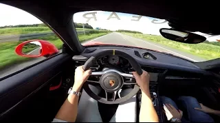 Porsche 991 GT3 RS 4.0 300 km/h on Autobahn! - ORGASMIC SOUND!