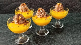 It is eaten instantly! "CASABLANCA" dessert! A quick, easy orange dessert without eggs and gelatin!