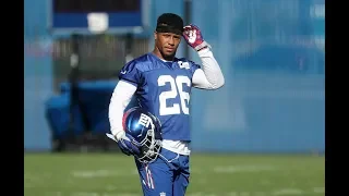 Saquon Barkley takes the field for the Giants