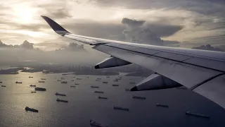 SPECTACULAR Singapore Airlines A350-900 Sunset Landing in Singapore Changi Airport