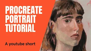 How to paint a digital PORTRAIT with oil paints in PROCREATE (digital painting tutorial) #shorts