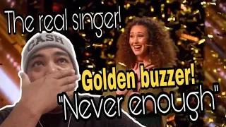 Vocalist reaction to Loren Allred - Never Enough | GOLDEN BUZZER AGT!