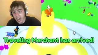 Every player when the Traveling Merchant spawns at Trading Plaza... | Pet Simulator X Roblox