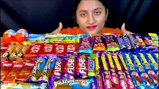 ASMR:*CHOCOLATE EATING PARTY FRUIT & NUT,DARK CHOCOLATE,DAIRY MILK SILK,MUNCH,CRISPELLO|FOOD VIDEOS*