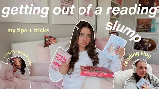 trying to get out of a reading slump 📚 *reading vlog + tips/tricks*