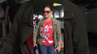 Sunny Leone Spotted At Airport #shorts #shortsvideo #sunnyleone #viral #spotted #airportlook