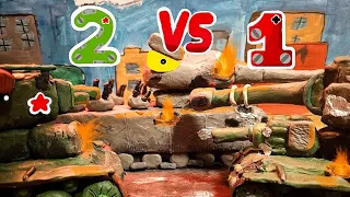 2 VS 1 {мультики про танки}