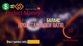 Как пополнить кабинет Golden Ratio с Perfect Money или Payeer через биржу Coin-galaxy