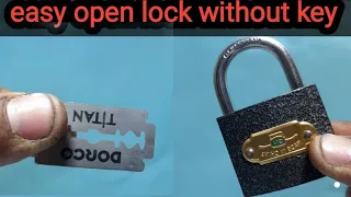 How to Open a Lock without key Easy - 2 Ways Open a Lock amazing and simple