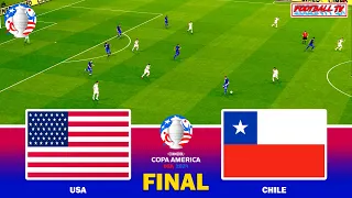 USA vs CHILE - COPA AMERICA FINAL | Full Match All Goals 2024 | PES Gameplay PC