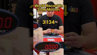 Rubik's cube World record by max park in slow motion 😱 #rubikscube #cube #maxpark #worldrecord