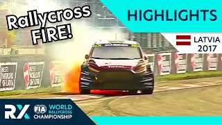 World Rallycross of Latvia 2017 : Crashes, Battles and FIRE! World RX Highlights from Riga, Latvia