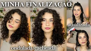 minha finalização atualizada 🤍 cabelo ondulado/cacheado