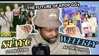 4TH GEN SUPERSTARS | StayC - Stereotype & Weeekly - After School MVs (First Time Reactions)