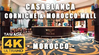 Casablanca corniche & Morocco Mall walking tour - Morocco 4K UHD