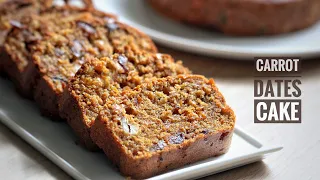 Carrot Dates Cake | Soft & Moist Cake Recipe | Easy and Tasty Cake Recipe