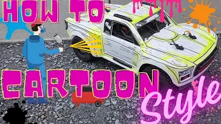 Brandon from No Control RC goes all Cartoon on his ARRMA Mojave 4s body see how it done