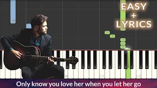 Passenger - Let Her Go EASY Piano Tutorial + Lyrics