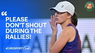 🗣️ Iga Swiatek urges French Open crowd not to scream during points after beating Naomi Osaka