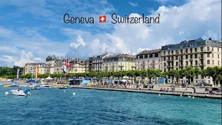 A walking tour in Geneva, Switzerland in June 2023 | Lake Geneva | The Old Town | Mont Blanc Bridge