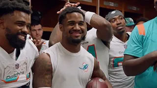 LOCKER ROOM SPEECH AFTER WIN OVER THE LIONS | MIAMI DOLPHINS