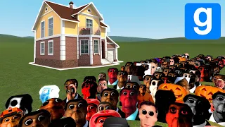 OBUNGA FAMILY VS HOUSES!! (Garry's Mod)