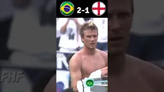 Brazil VS England 2002 FIFA World Cup Quarter Final #youtube #football #shorts