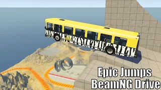 EPIC High Speed Car Jumps (Mount DirtShark Map) - BeamNG.drive Crazy Jumps