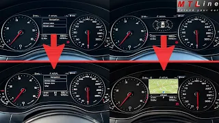 Audi A6 with MMI 3G+, MY2013 – activation of map display on instrument cluster