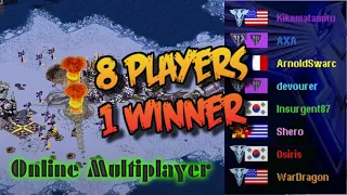 8 Players 1 Winner on Face Doom 2.3 map Online Multiplayer Red Alert 2 Yuri's Revenge Gameplay