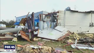 Mooresville warehouse collapses as strong winds sweep through NC