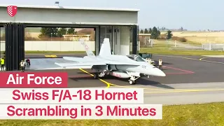 F/A-18 Alarmstart / Swiss F/A-18 Hornet Scrambling in 3 Minutes