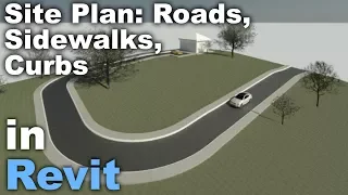 Site Plan in Revit - Roads, Sidewalks, Curbs - Tutorial