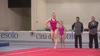 MyKayla Skinner STICKS Layout Double Double In Floor Routine (USA) - Day 1 Training, Jesolo 2016